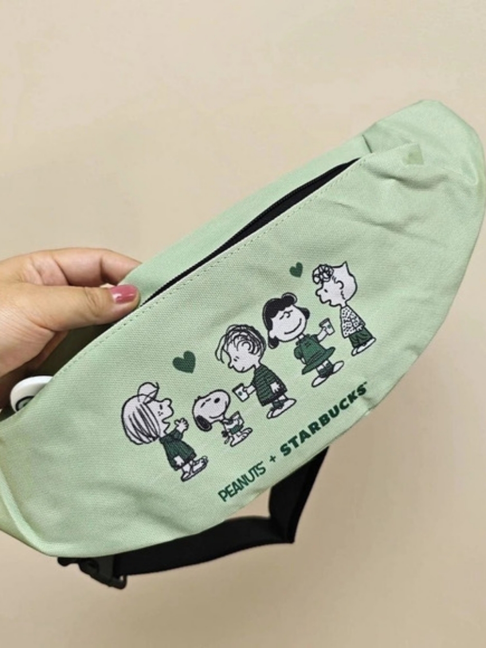 Snoopy Peanuts X Starbucks Fanny Pack Waist Bag With Adjustable Strap **New**